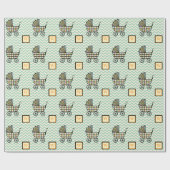 Cadeau Blocs de bébé Papier d'enrobage de poussette (Plat)