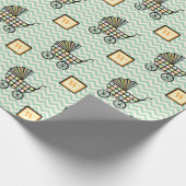 Cadeau Blocs de bébé Papier d'enrobage de poussette (Coin)