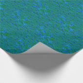 Cadeau Blue Green Textures Poisson dans le papier d'envel (Coin)