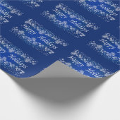 Cadeau Blue Shining Stars Happy Holiday Wrapper Papier (Coin)