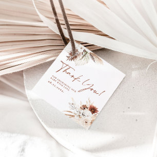 Cadeau Boho Floral Merci Baby shower étiquettes cadeaux