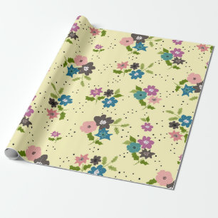 Cadeau Boho Flower Clusters Enveloppement Papier