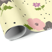 Cadeau Boho Flower Clusters Enveloppement Papier (Coin rond)