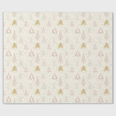 Cadeau Boho ligne de Noël Arbre à envelopper Papier (Plat)