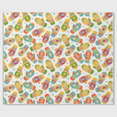 Cadeau Boho Noël Gants d'hiver Enveloppement Papier (Plat)