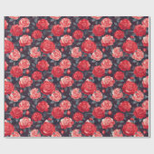 Cadeau Boho Rose Fleur Nature Papier d'enveloppement (Plat)