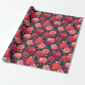 Cadeau Boho Rose Fleur Nature Papier d'enveloppement (Déroulé)