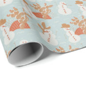 Cadeau Boho Snowman Desert Vacances Papier d'enveloppemen (Coin rond)