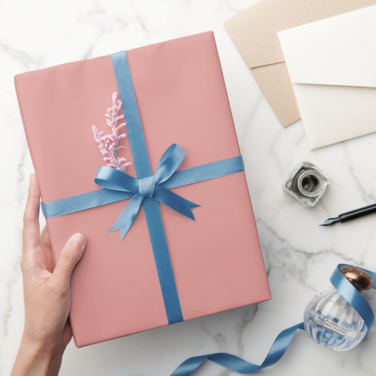 Cadeau Boho Solid Rose #E49992 Papier d'enveloppement (Cadeaux)