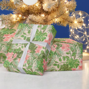 Cadeau Bois floral Papier à enveloppement populaire moder