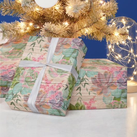 Cadeau Bois floral Papier à enveloppement populaire moder (Vacances)