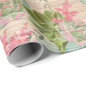 Cadeau Bois floral Papier à enveloppement populaire moder (Coin rond)