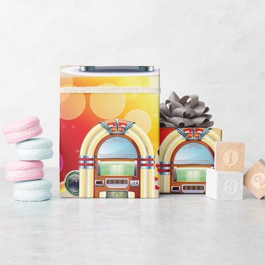 Cadeau Boîte à juke Papier à enveloppement brillant