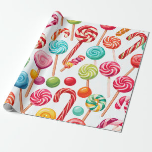 Cadeau bonbon de noël délice papier d'emballage