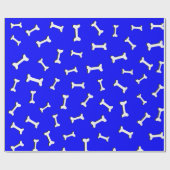 Cadeau Bones Sur Papier Arrière - plan Bleu Coupe Personn (Plat)