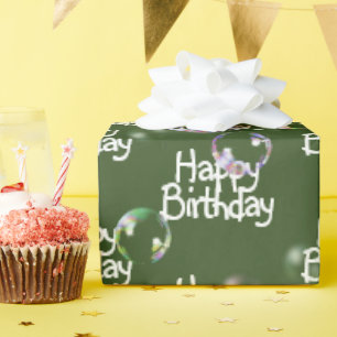 Cadeau Bonne bulle d'anniversaire sur papier d'enveloppem