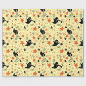Cadeau Boo ! Fantômes et étoiles Papier d'art sans soudur (Plat)