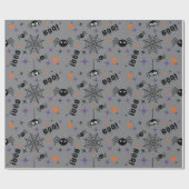 Cadeau Boo ! Papier à enveloppement Éffrayant Spider Cobw (Plat)