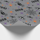 Cadeau Boo ! Papier à enveloppement Éffrayant Spider Cobw (Coin)