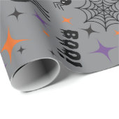 Cadeau Boo ! Papier à enveloppement Éffrayant Spider Cobw (Coin rond)
