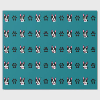 Cadeau Boston Terrier avec le papier d'emballage de