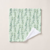Cadeau botanique de feuilles d'eucalyptus vert (Gant de toilette)
