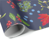 Cadeau Botanique Plante d'automne Papier Motif (Coin rond)