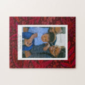 Cadeau Botanique Rouge Vacances Photo Puzzle (Horizontal)