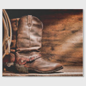 Cadeau Botte de cowboy de 60 livres d'enrobage de papier  (Plat)