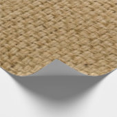 Cadeau Bouchon Avec Papier D'Enveloppement De Texture Lin (Coin)