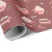 Cadeau Bouchons de cacao chaud Papier d'enveloppement Mot (Coin rond)