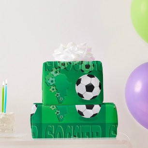 Cadeau Boules de soccer enveloppant du papier