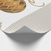 Cadeau Boules d'or en papier d'enveloppement de Noël (Coin)