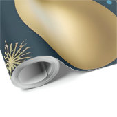 Cadeau boules festives de noël enveloppant du papier (Coin rond)