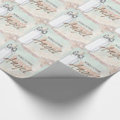 Cadeau Bouteille bébé Papier à Baby shower doux Angel (Coin)