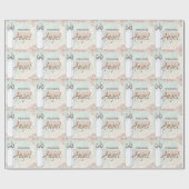 Cadeau Bouteille bébé Papier à Baby shower doux Angel (Plat)