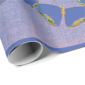 CADEAU BOUTEILLES DE PAPIER EN BLEU (Coin rond)