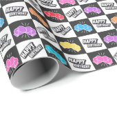 Cadeau Boxe papier d'enveloppement d'anniversaire (Coin rond)