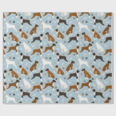Cadeau Boxer Chien Bones et pattes d'enveloppement papier (Plat)