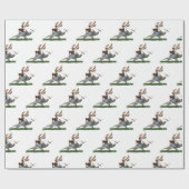 Cadeau Boy Fairy Riding Sur Le Papier D'Enveloppement De  (Plat)
