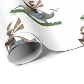 Cadeau Boy Fairy Riding Sur Le Papier D'Enveloppement De  (Coin rond)