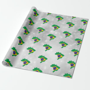 Cadeau Brésil Brésil Brésil Drapeau Papier d'enveloppe