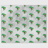 Cadeau Brésil Brésil Drapeau Papier d'enveloppement de la (Plat)