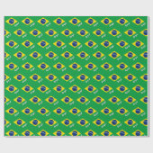 Cadeau Brésil Papier écorce, vert, drapeau brésilien (Plat)