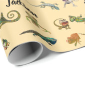 Cadeau Bright Fun Reptile Anniversaire Papier d'enveloppe (Coin rond)