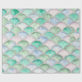 Cadeau Bubble Scallops design sur papier d'emballage (Plat)