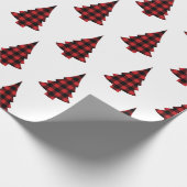 Cadeau Buffalo Check Pine Trees Rustic Wrapper Papier (Coin)