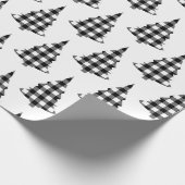 Cadeau Buffalo Check Pine Trees Rustic Wrapper Papier (Coin)