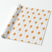 Cadeau Bulletin orange Gift Wrapping Paper - Papier cadea (Déroulé)