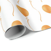 Cadeau Bulletin orange Gift Wrapping Paper - Papier cadea (Coin rond)